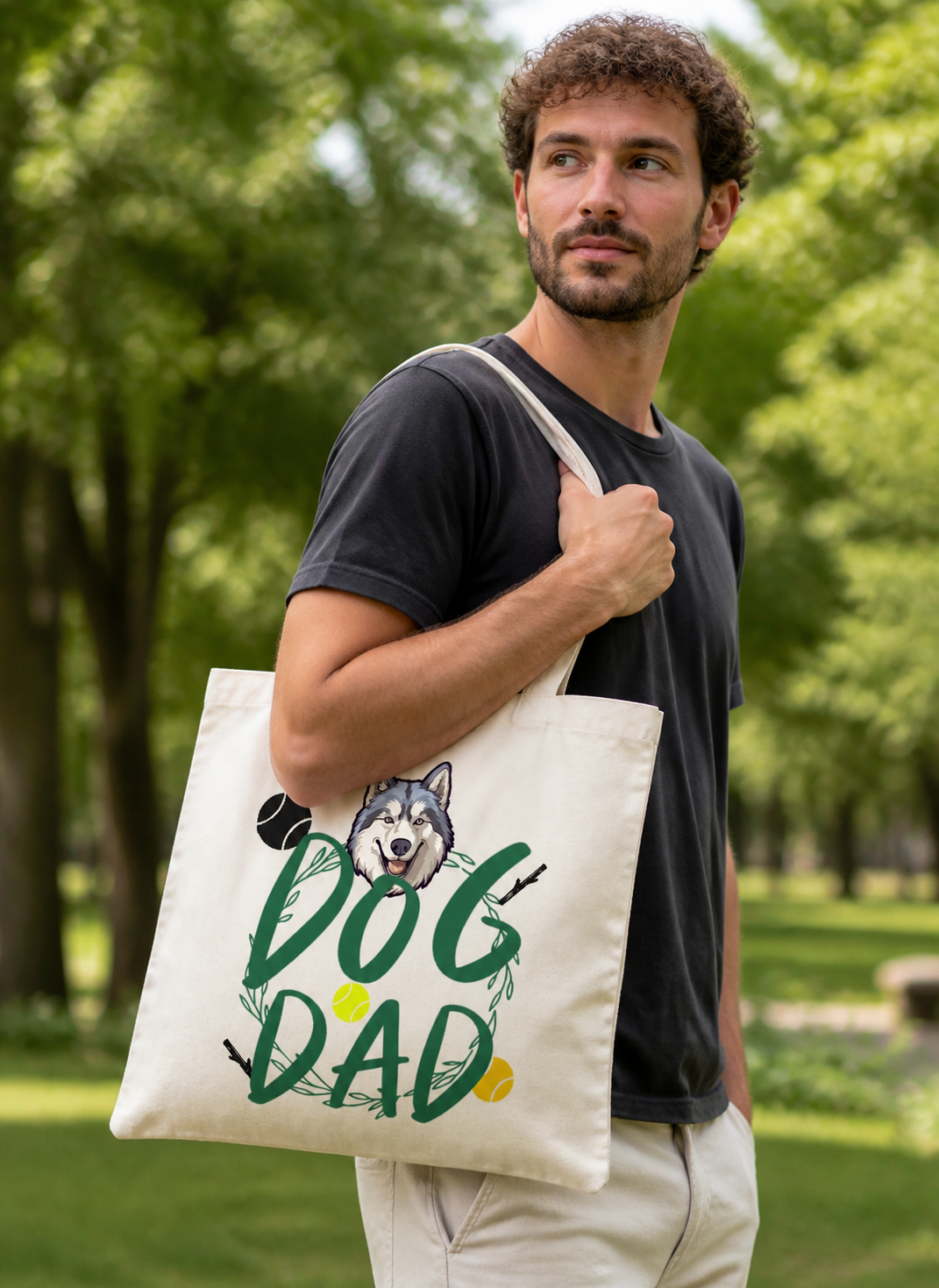 [cc] Dog Dad – torba dla psiego taty - Beige - bag_front