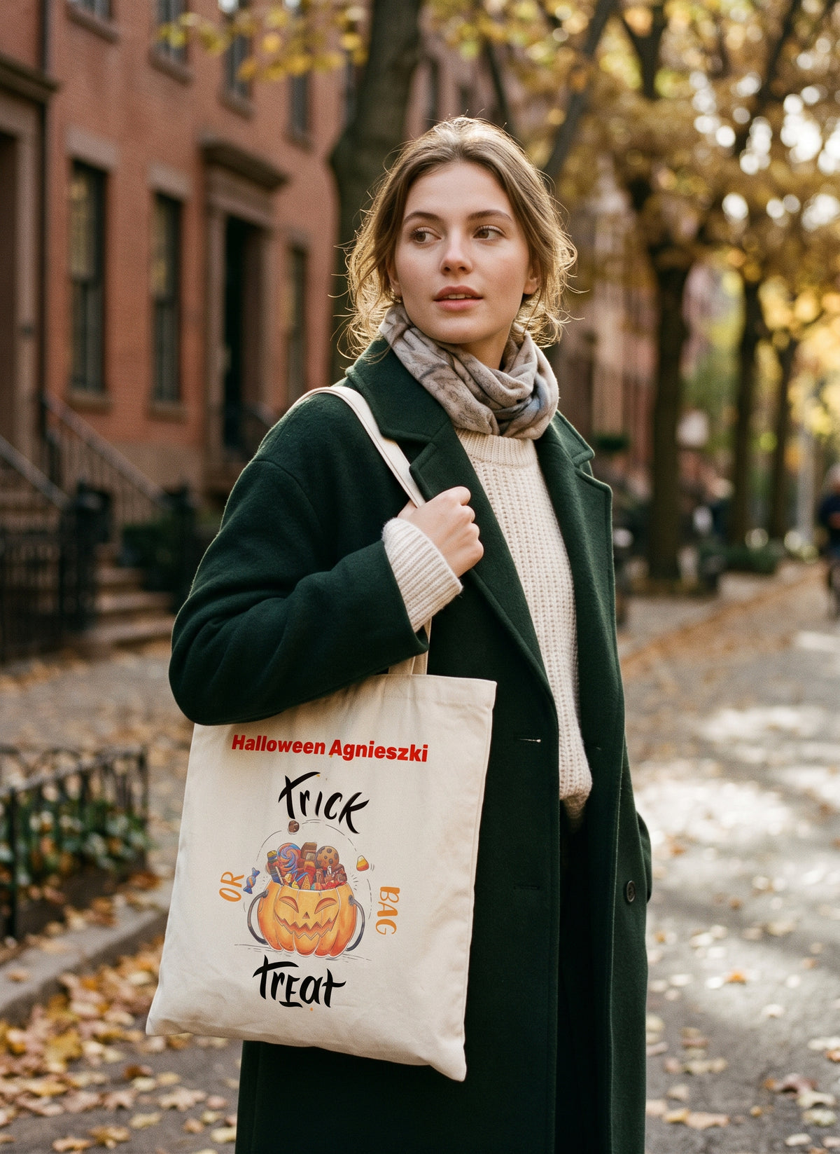 [cc] Trick or Treat Bag: Dynia z cukierkami - Beige - bag_front