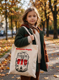 [cc] Trick or Treat Bag: Czaszka - Beige - bag_front