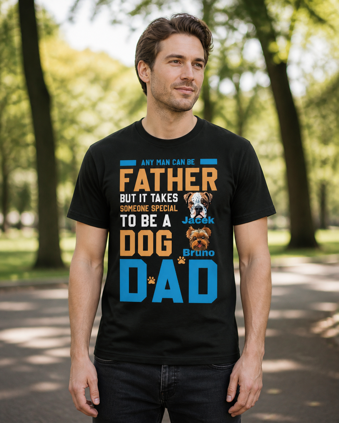 [cc] Dog Dad – Koszulka dla wyjątkowego taty - Black - front