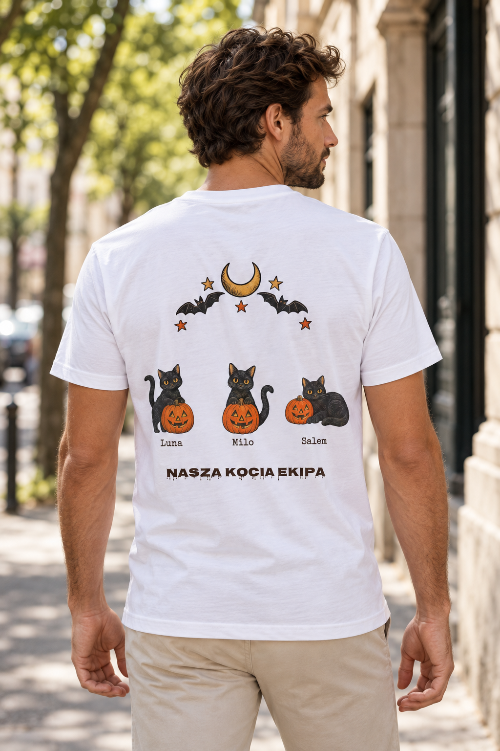 Nasza kocia ekipa – Koszulka z imionami Twoich kotów