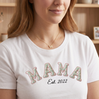 [cc] Haftowany napis z datą – personalizowana koszulka - White - front