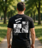 [cc] „Bester Papa” – koszulka z rodzinnymi zdjęciami - Czarny - front