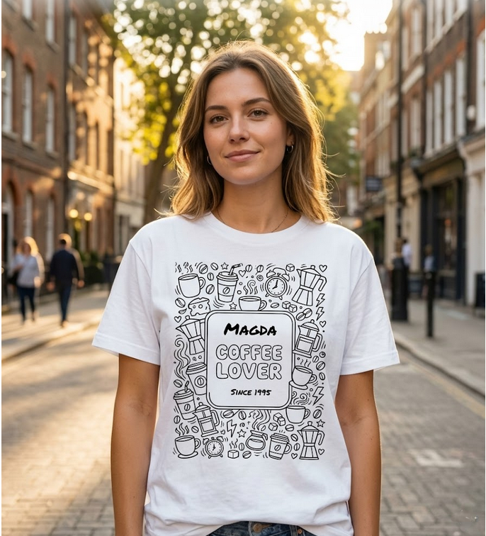 [cc] Seria „Lover” – personalizowane koszulki z moodboardami - White - front