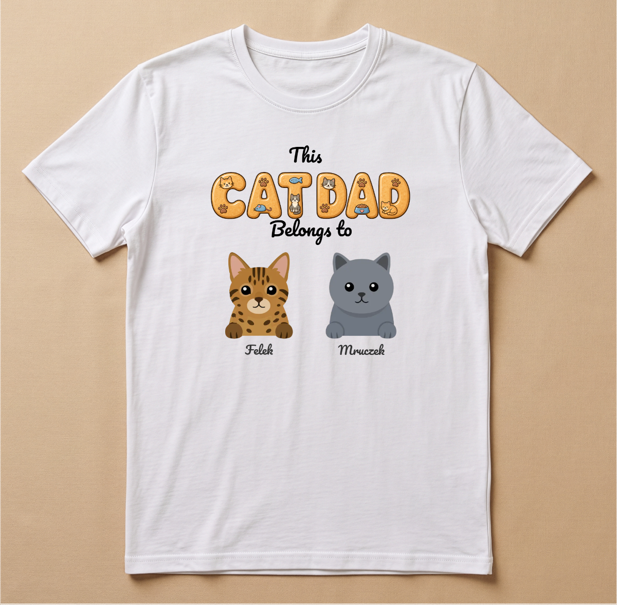 Cat Dad – koszulka, która należy do jego kotów