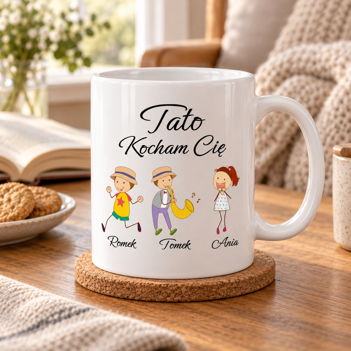 [cc] Personalizowany kubek dla Taty - Biały - wrap